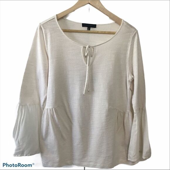 Sanctuary  by‎ Anthro Bell Sleeve Boho Gauze Top - Picture 2 of 8